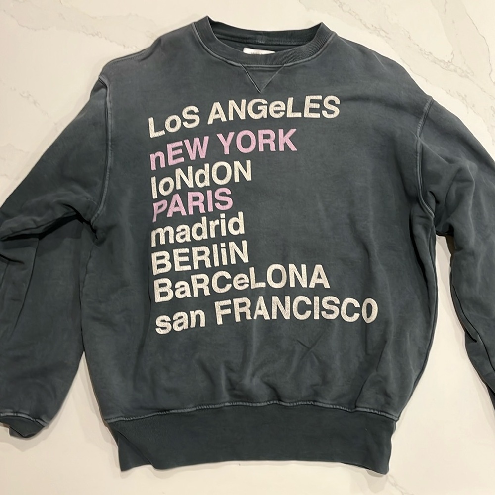 Anine Bing City Love Crew Neck Sweatshirt